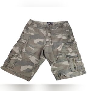 Iron Co. Camo Cargo Shorts For Men Size 32 Baggy Punk Streetwear